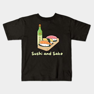 Sushi and Sake Men and Women Japan Kids T-Shirt